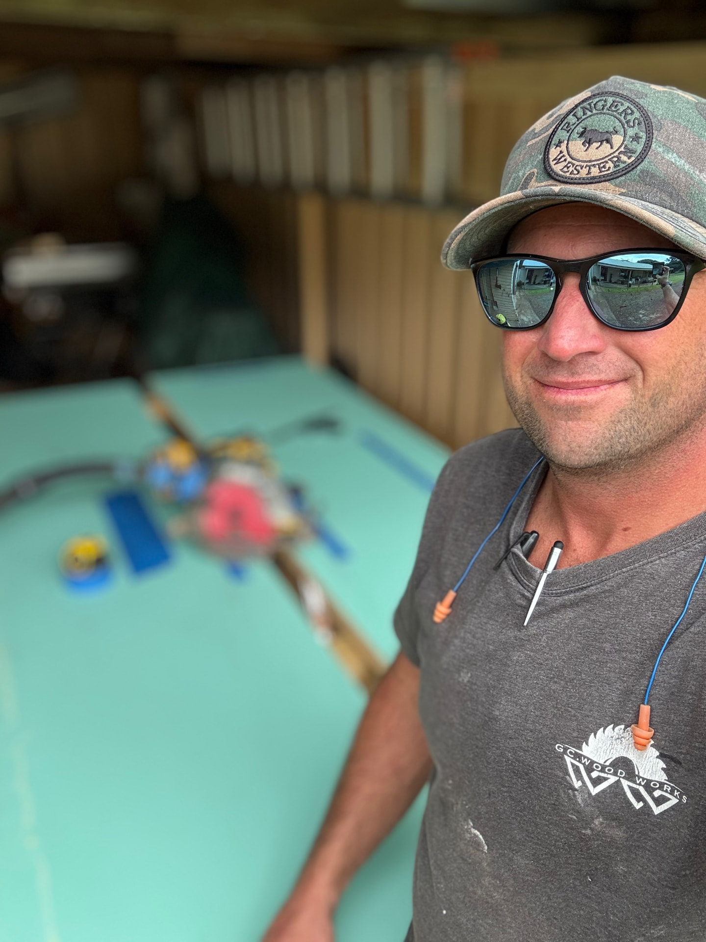 Cory from Salt Rock Carpentry & Craft on site in Nambucca Heads